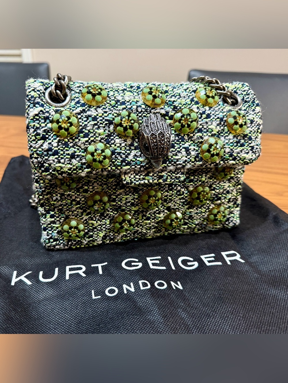 Kurt Geiger London Kensington Tweed Mini Cross Body Bag